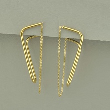 картинка Серьги 'XUPING' (позолота 18к (лимонная)) от магазина Wolves