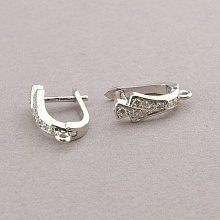 картинка Швензы Пара Фианит родий 19х6см от магазина Wolves