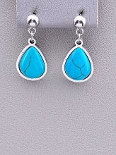 картинка Серьги 'Stainless Steel' Бирюза от магазина Wolves