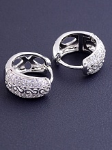 картинка Серьги 'Pataya' Фианит (родий) от магазина Wolves