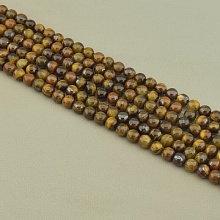 картинка Нитка Тигровый глаз 38 см 8 3 мм (Без замка) от магазина Wolves