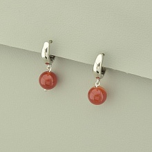 картинка Серьги 'SUNSTONES' Сердолик (родий) от магазина Wolves