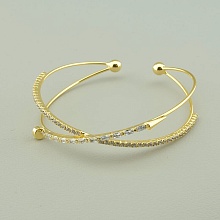 картинка Браслет 'Saiya' Фианит 17 см (позолота 18к (лимонная)) от магазина Wolves