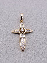 картинка Крестик Фианит 'XUPING' (позолота 18к) от магазина Wolves