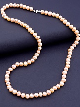 картинка Бусы 'SUNSTONES' Жемчуг Серебро(925) 50 см от магазина Wolves