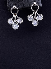 картинка Серьги 'Unfading Love' Фианит (родий) от магазина Wolves