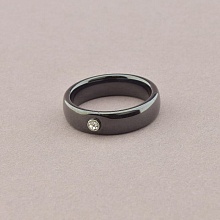 картинка Кольцо Керамика Фианит (родий) от магазина Wolves