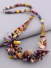 картинка Бусы Яшма Чешский хрусталь 62 см от магазина Wolves