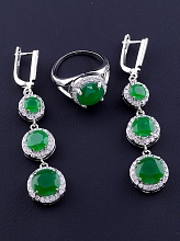 картинка Комплект Фианит (родий) от магазина Wolves