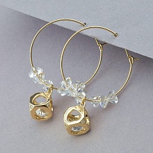 картинка Серьги 'XUPING' Фианит (позолота 18к) от магазина Wolves