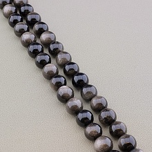 картинка Нитка Обсидиан 39 см 11 5 мм (Без замка) от магазина Wolves