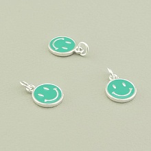 картинка Кулон серебряный (925) с эмалью, бирюзовый от магазина Wolves