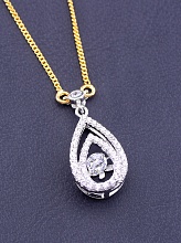 картинка Подвеска 'XUPING' Фианит 46 см (позолота-родий) от магазина Wolves