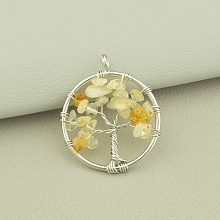 картинка Кулон Цитрин 28x28мм от магазина Wolves