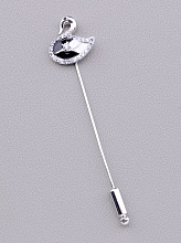 картинка Брошь Фианит 80х18 (родий) от магазина Wolves