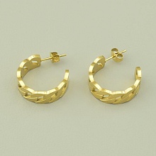 картинка Серьги 'Stainless Steel' (позолота 18к (лимонная)) от магазина Wolves