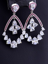 картинка Серьги 'XUPING' Фианит (родий) от магазина Wolves