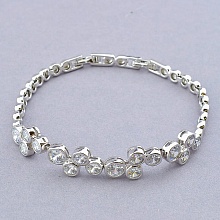 картинка Браслет 'XUPING' Фианит 17 см (родий) от магазина Wolves