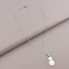 картинка Подвеска 'Stainless Steel' Перламутр Медицинская сталь 316L 45 см от магазина Wolves