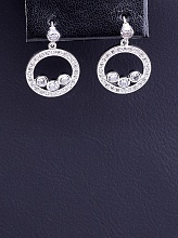 картинка Серьги 'Big Dipper' Фианит (родий) от магазина Wolves