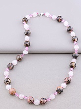 картинка Бусы 'SUNSTONES' Родонит Розовый кварц Чешский хрусталь 54 см от магазина Wolves