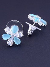 картинка Серьги Фианит 'Saiya' (родий) от магазина Wolves