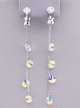 картинка Серьги 'Saiya' Фианит (родий) от магазина Wolves