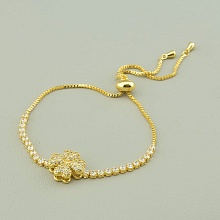 картинка Браслет 'Saiya' Фианит 17 см (позолота 18к (лимонная)) от магазина Wolves