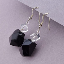 картинка Серьги Агат Горный хрусталь от магазина Wolves