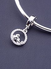 картинка Шарм Фианит 25х11 (родий) от магазина Wolves