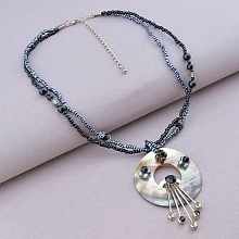 картинка Подвеска Перламутр Бисер Сrystal 41 см от магазина Wolves