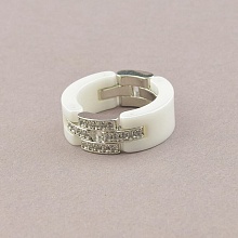 картинка Кольцо Керамика Фианит (родий) от магазина Wolves