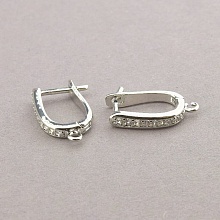 картинка Швензы Пара Фианит родий 15х3см от магазина Wolves