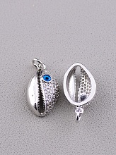 картинка Кулон Фианит 20х11 (родий) от магазина Wolves