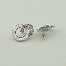 картинка Серьги Фианит  (родий) от магазина Wolves