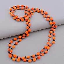 картинка Бусы Коралл Чешский хрусталь 120 см от магазина Wolves