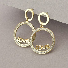 картинка Серьги 'XUPING' Фианит (позолота 14k (лимонная)) от магазина Wolves