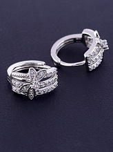 картинка Серьги 'XUPING' Фианит (родий) от магазина Wolves