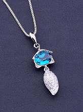 картинка Подвеска 'XUPING' Swarovski 40 см (родий) от магазина Wolves