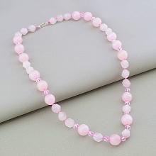 картинка Бусы 'SUNSTONES' Розовый кварц Чешский хрусталь 53 см от магазина Wolves