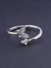 картинка Кольцо 'Big Dipper' Фианит (родий) от магазина Wolves