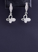 картинка Серьги 'SUNSTONES' Фианит (родий) от магазина Wolves