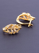 картинка Серьги 'XUPING' Фианит  (позолота 18к) от магазина Wolves