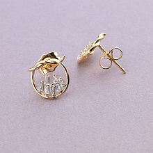 картинка Серьги 'XUPING' Фианит (позолота 18к) от магазина Wolves