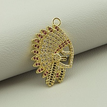 картинка Кулон Фианит 30х22 (позолота 18к (лимонная)) от магазина Wolves