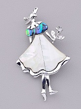 картинка Брошь Перламутр 75x40мм от магазина Wolves