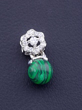 картинка Кулон 'SUNSTONES' Малахит  (родий) от магазина Wolves