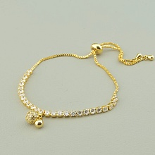 картинка Браслет 'Saiya' Фианит 17 см (позолота 18к (лимонная)) от магазина Wolves