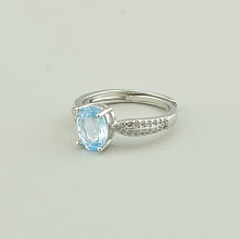 картинка Кольцо Фианит  (родий) от магазина Wolves