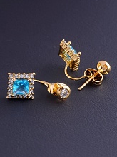 картинка Серьги 'XUPING' Фианит (позолота 18к) от магазина Wolves
